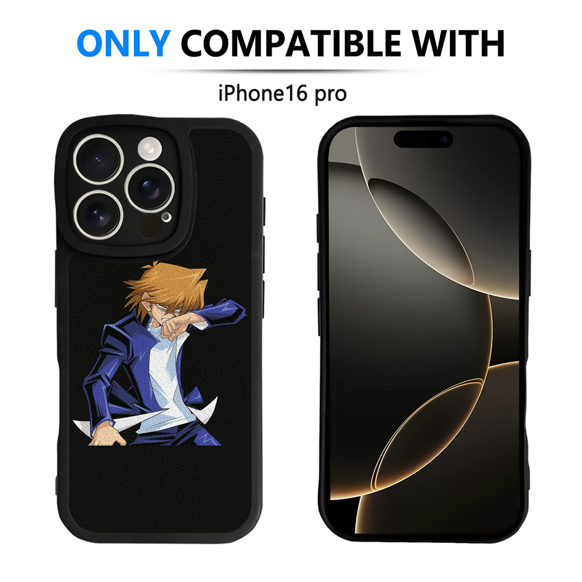 （画像用） 遊☆戯☆王 Yu-Gi-Oh! 【iPhone 16シリーズ対応】シリコンスマホケース（レザー調） 材質：シリコン